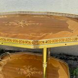 60s marquetry rolling bar trolley