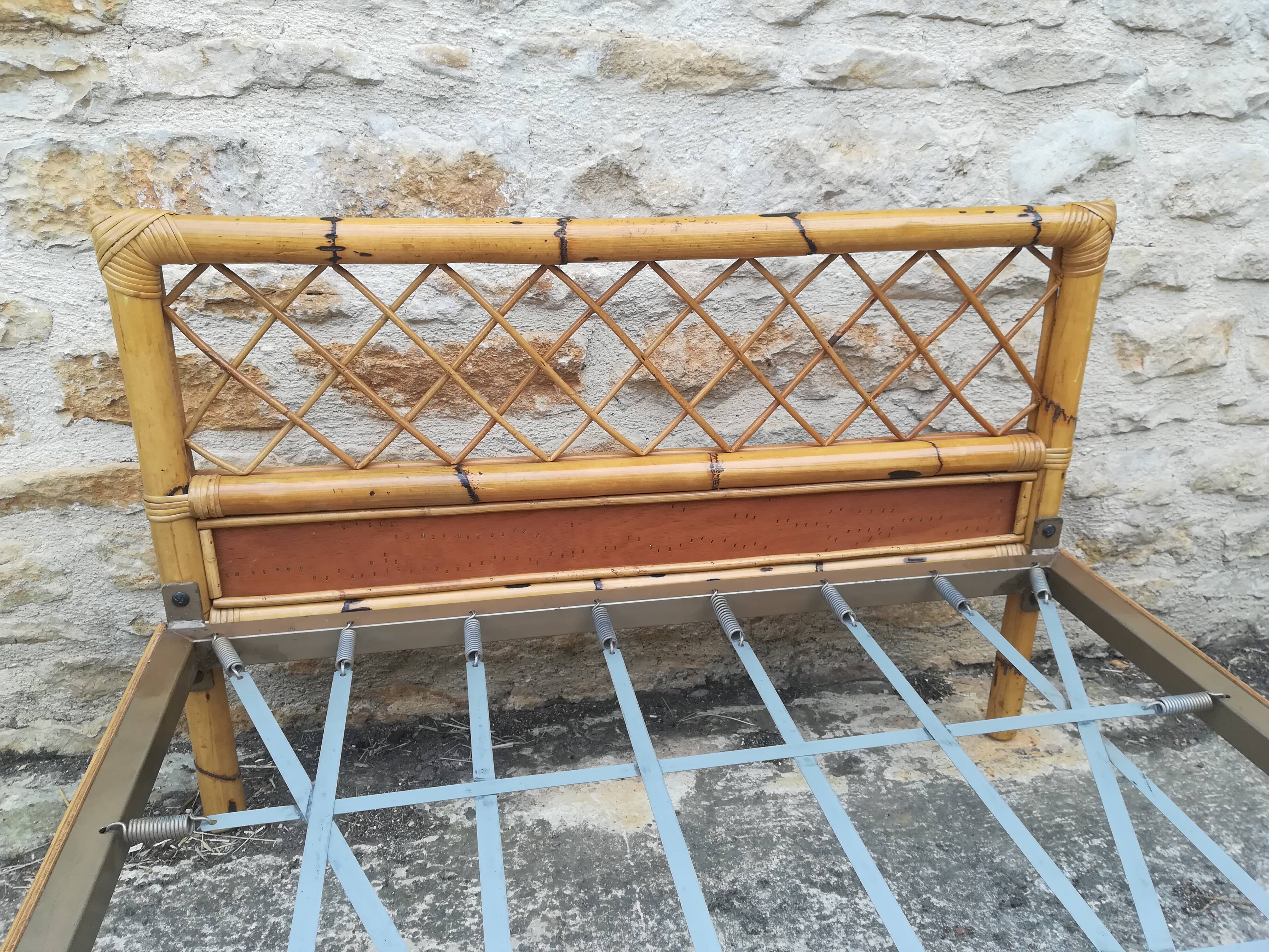 Bamboo and rattan bed