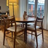 Danish round teak table from the 60s