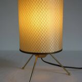 1950s brass tripod table lamp