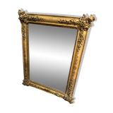 Golden wood mirror