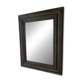 Miroir ancien en bois patiné