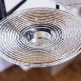Chandelier art deco en fer et verre par erik höglund