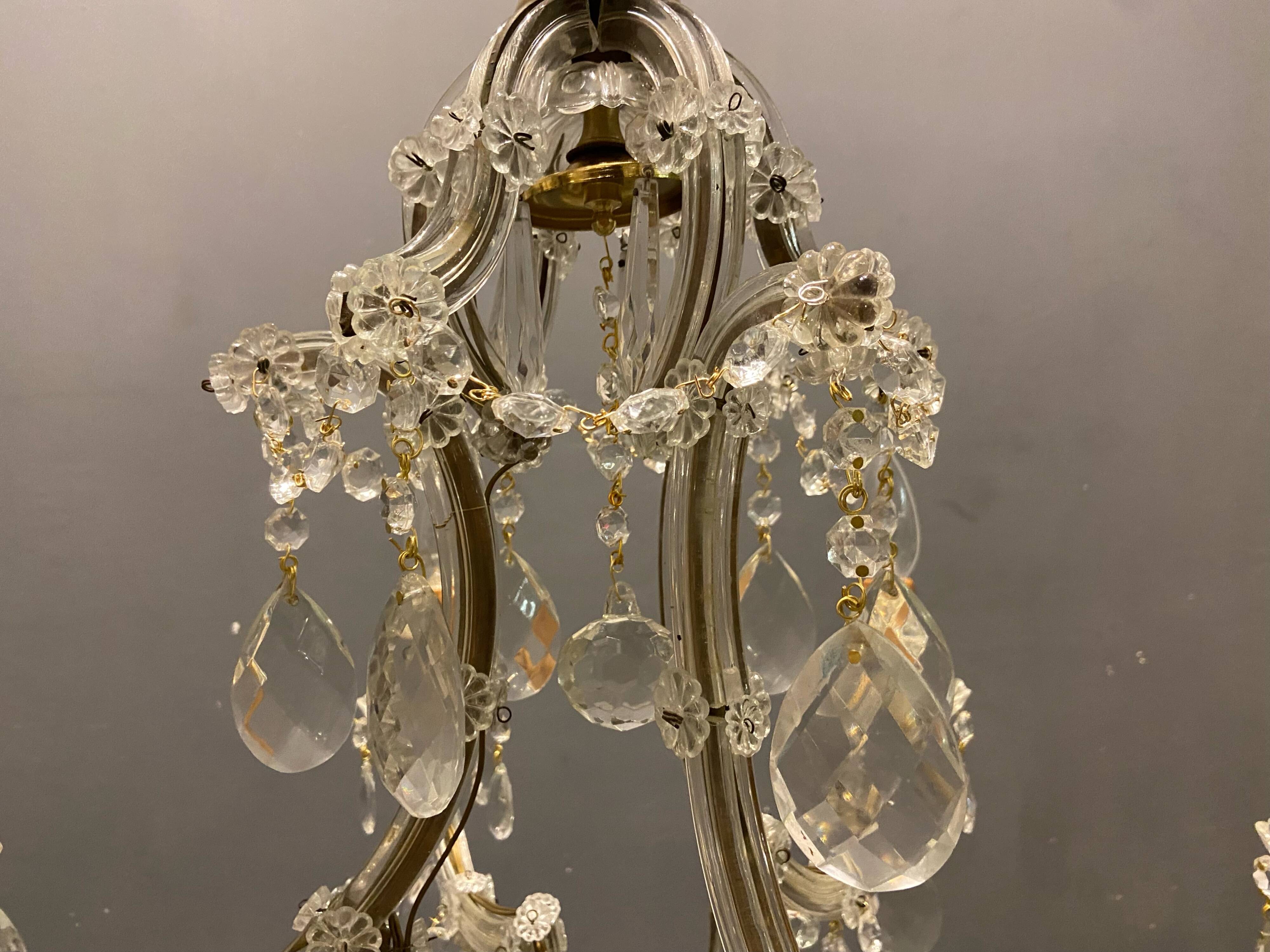 Lustre vintage en cristal 1950