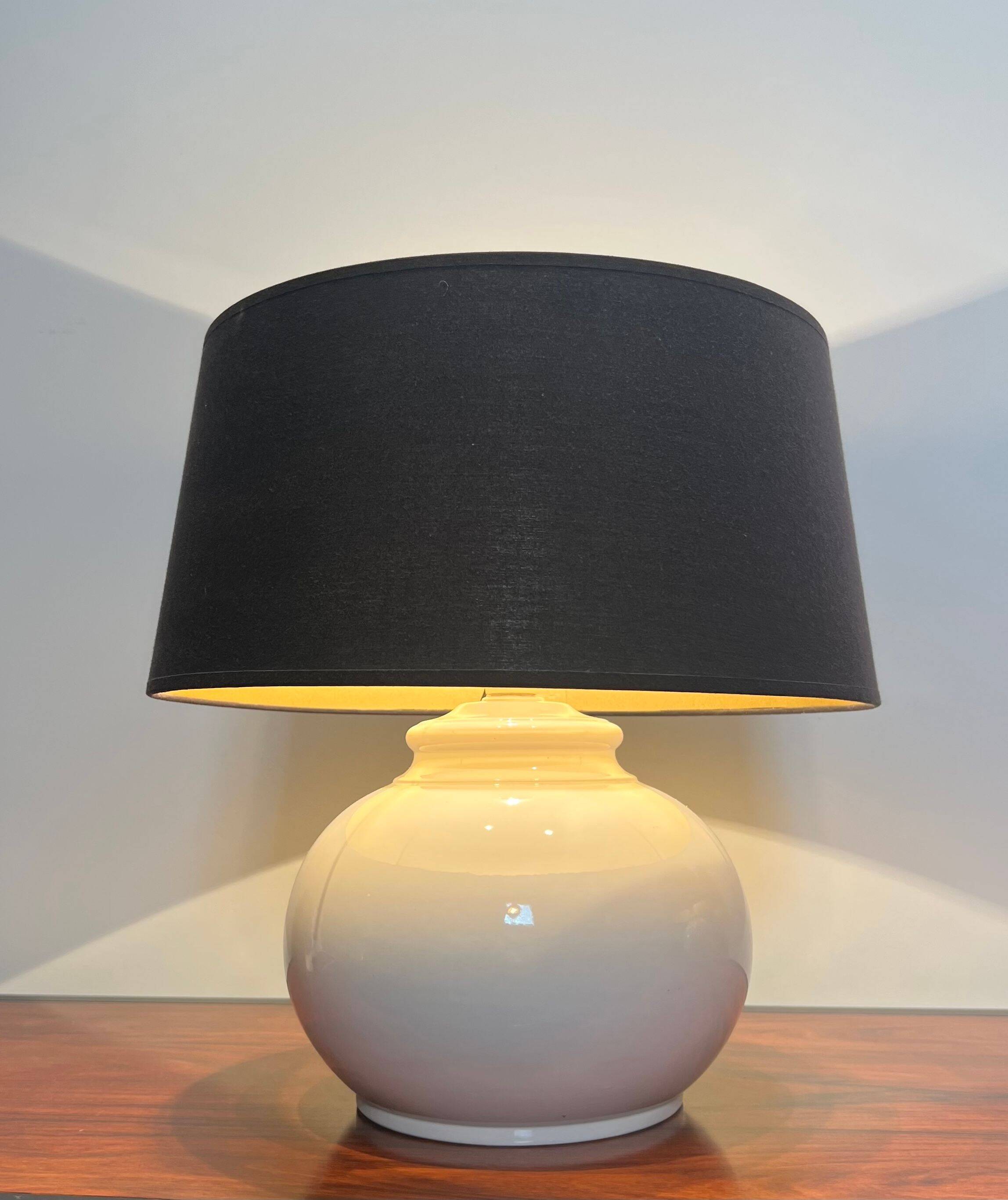 Pair of ceramic lamps