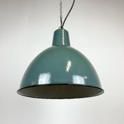 Industrial Green  Enamel Factory Lamp, 1960s