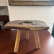 Small rustic farm stool