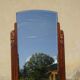 Art Deco mirror in walnut frame 126/88cm
