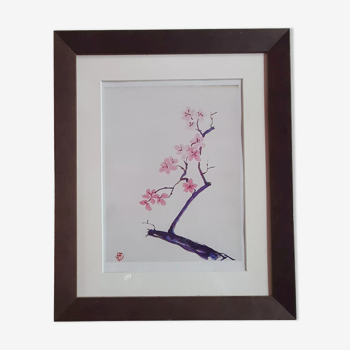 Japanese cherry painting canvas frame
