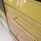 Mid Century Solid Wood And Colored Glass Bar Furniture, Italy 1950's