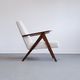 1960 model b 310 var mid century chair in ivory boucle