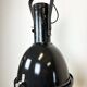 Industrial Black Enamel Factory Spotlight with Convex Glass Cover, 1960s