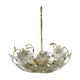 lustre en laiton et verre de Murano fleur des années 1970