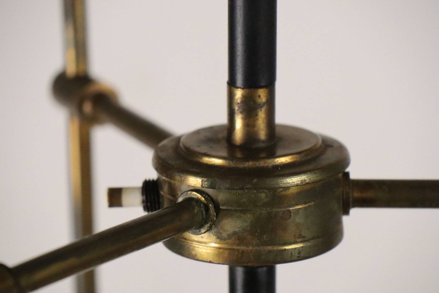 Vintage Arlus floor lamp in metal and brass, 1960