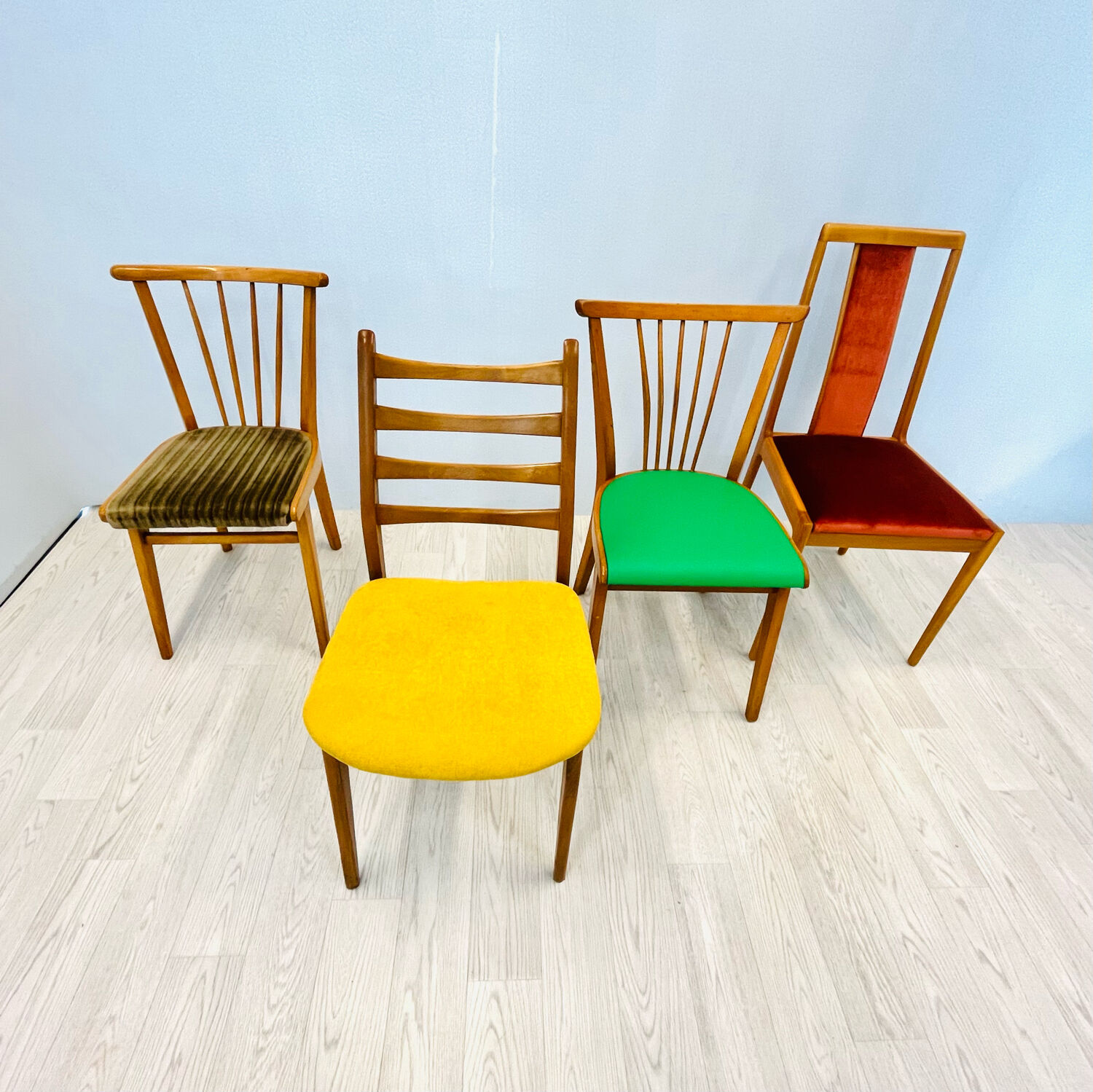 Four vintage dining chairs