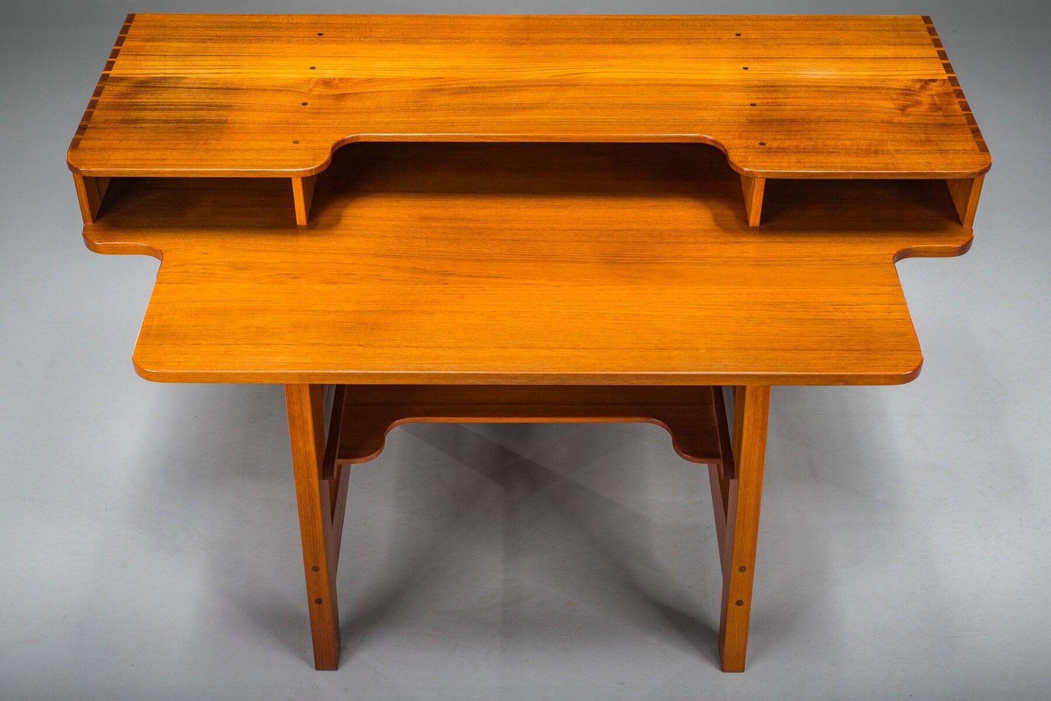 Mid-century modern teak desk, 1980s