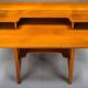 Mid-century modern teak desk, 1980s