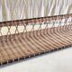 Wall shelf in metal and rattan - 60s/50s