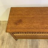 Vintage rattan toy box