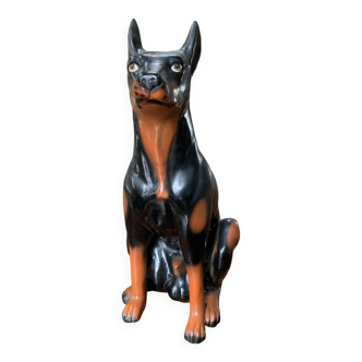 Vintage Dobermann dog statue