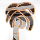 Rattan palm tree mirror