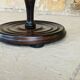 Vintage Floor Lamp Turned Wood, Bamboo Rattan Circa 1950s