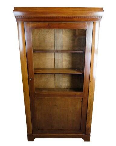 Antique display cabinet with adjustable shelves - Mahogany - Hand polished - 1920s
