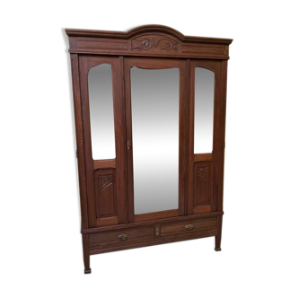 Antique Art Nouveau wardrobe