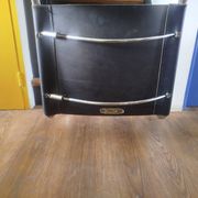 Cantilever chair / armchair Thonet in black leather and chrome metal – from