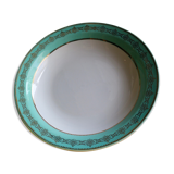 Plat décor vert & or