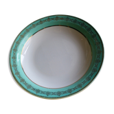 Plat décor vert & or