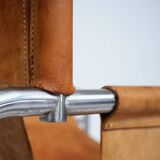Walter Anthonis sz14 t Spectrum brown hide leather lounge chair, 1971
