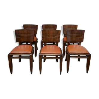 Serie de 6 chaises années 1930