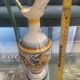Italian majolica vase jug from Deruta, hand-painted ceramic, signed, 25 cm.
