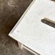 White wooden stool