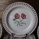 Set of 10 half-porcelain Lunéville dessert plates