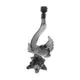 Pied de lampe en cristal en forme de poisson, années 50