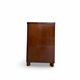 Italian art deco burl walnut chest of drawers, 1850s.