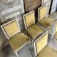 Série de 6 chaises de style Louis XVI laquée blanc circa 1900