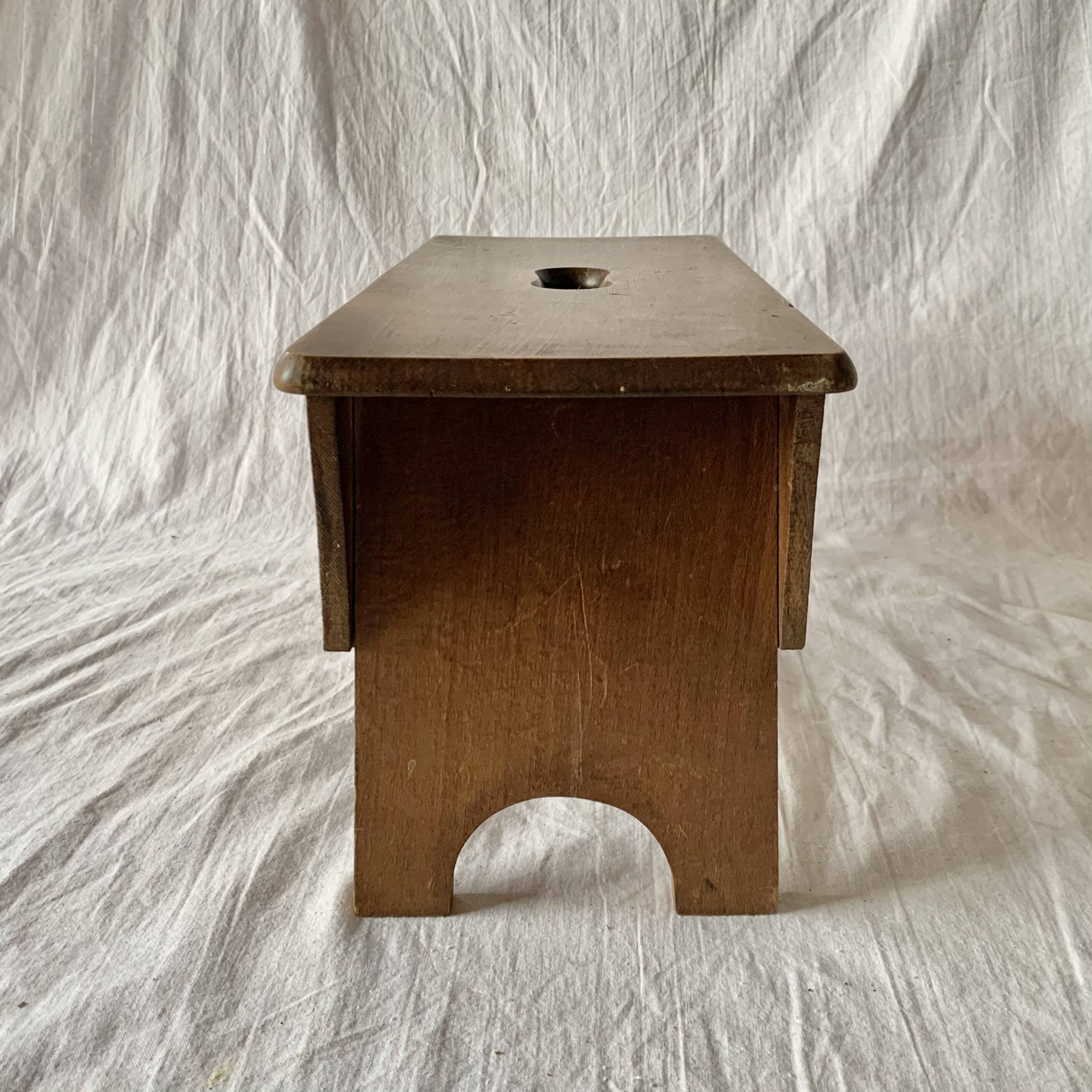 Rustic solid wood footrest