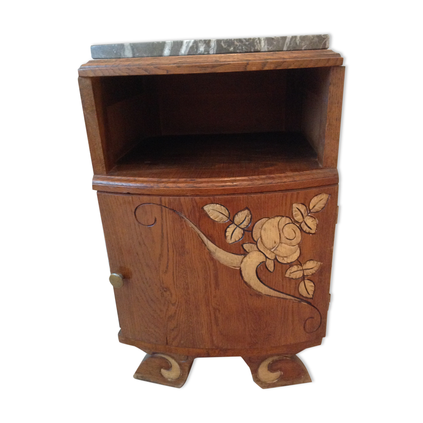 Chene bedside table / vintage 50-60s
