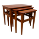 Ensemble de 3 tables d'appoint, danoise des années 1960.