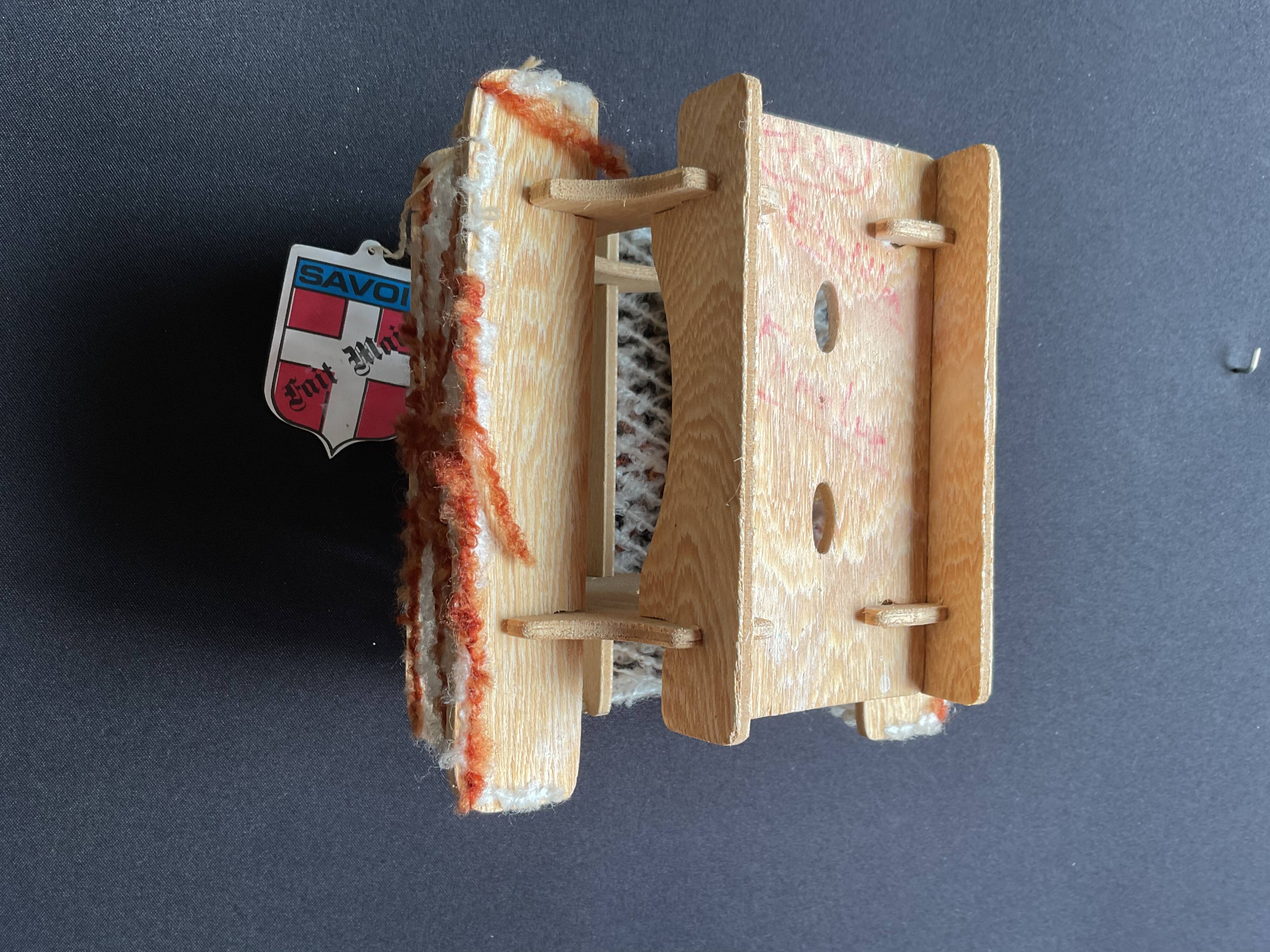 Vintage ecru and orange wall light