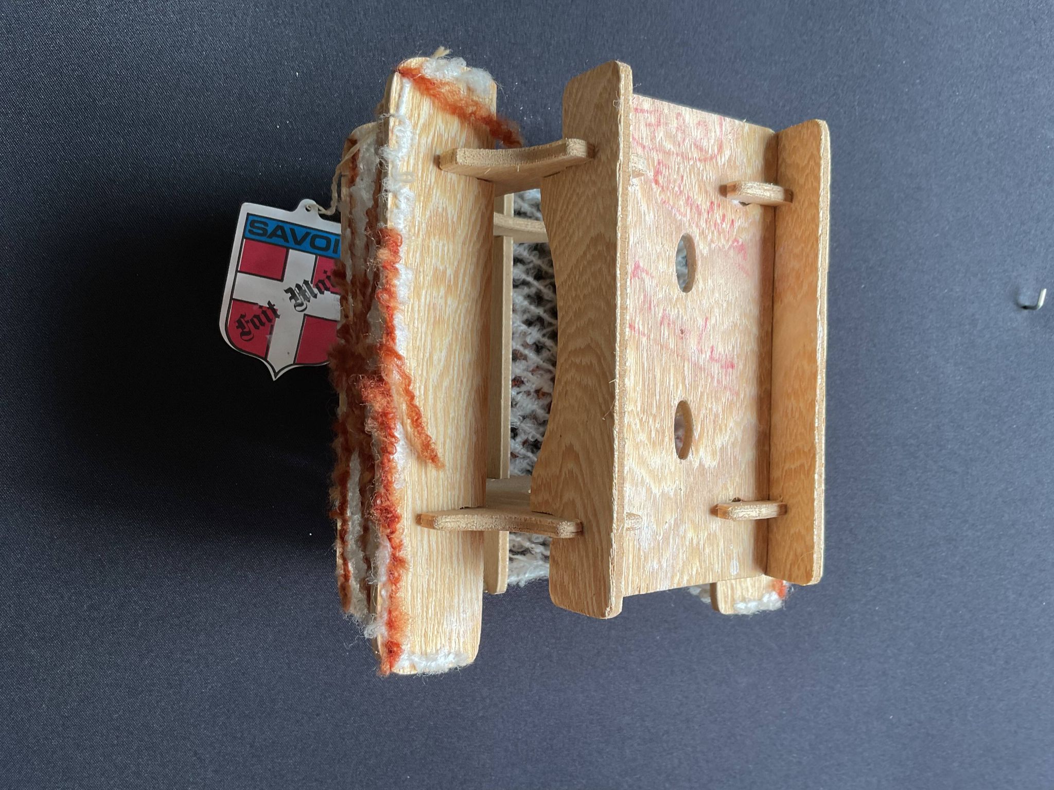 Vintage ecru and orange wall light