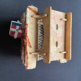 Vintage ecru and orange wall light