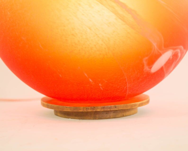 Glass lamp Glashütte Limburg 70s