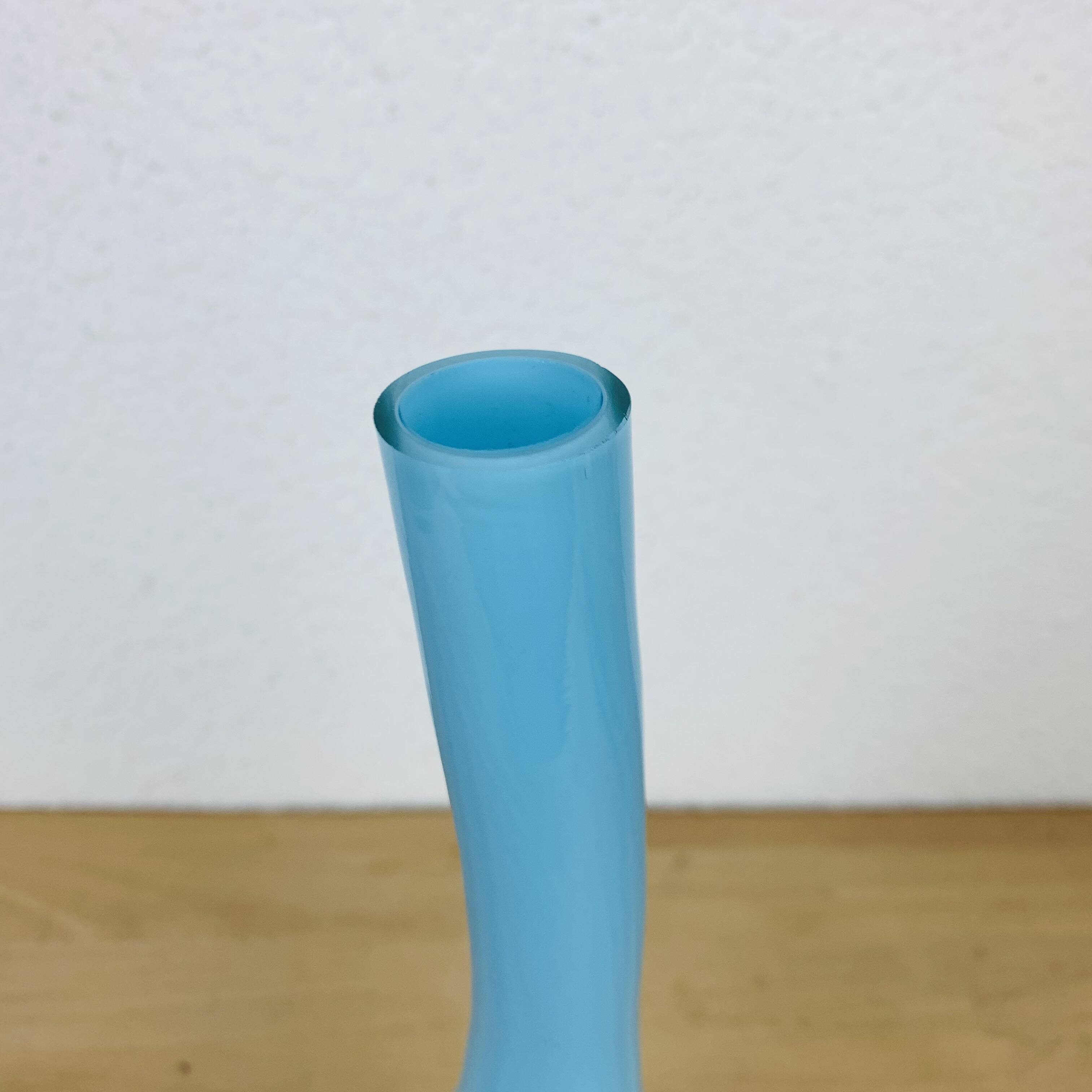 Blue glass vase