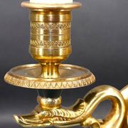 Flamboyant Pair of Candelabra/Chandeliers Solid Bronze Empire Style