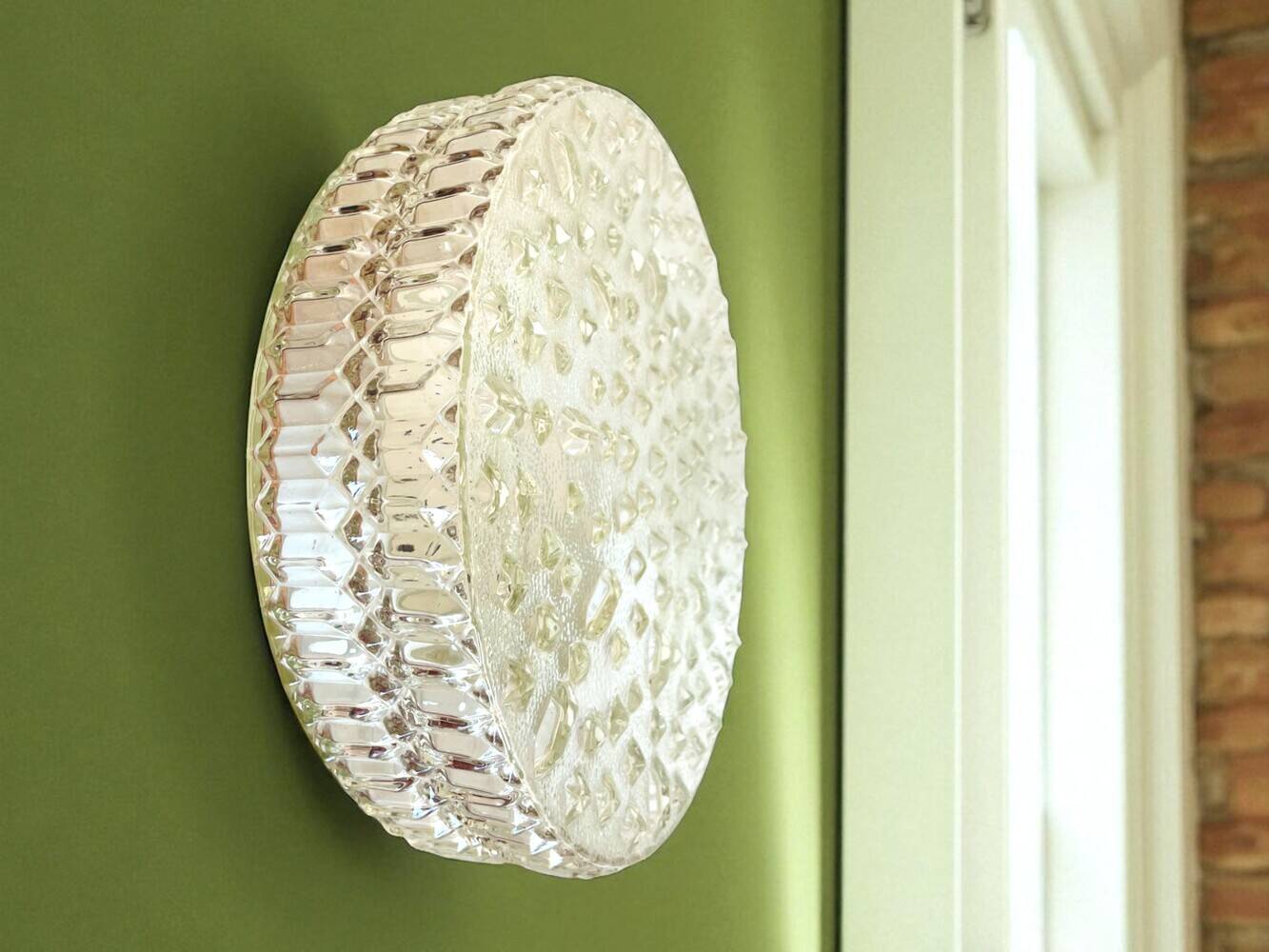 Frosted glass ceiling or wall light