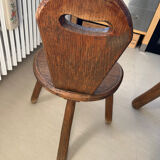 Table with its 4 brutalist chairs from the 1960s.